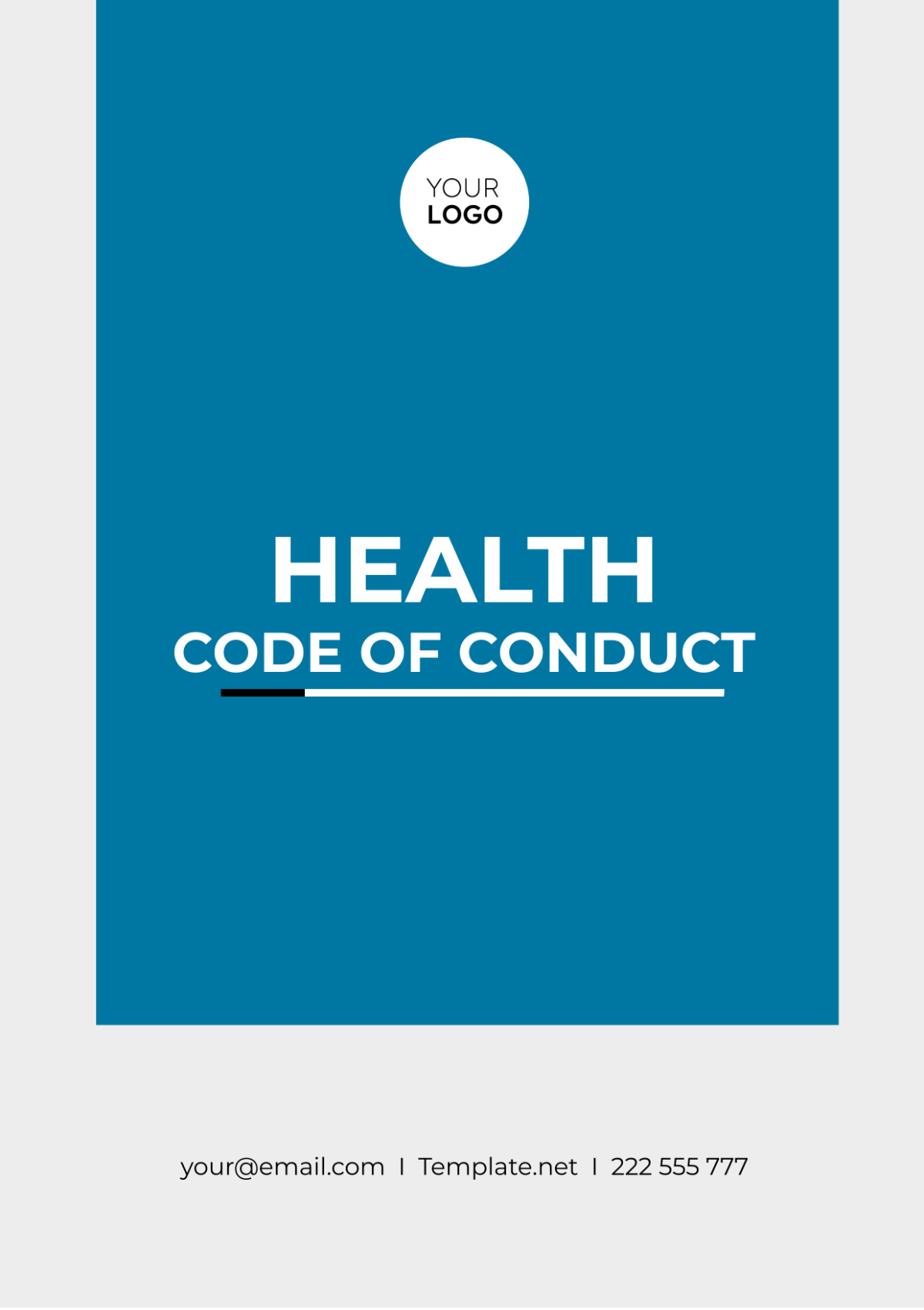 Health Code of Conduct Template