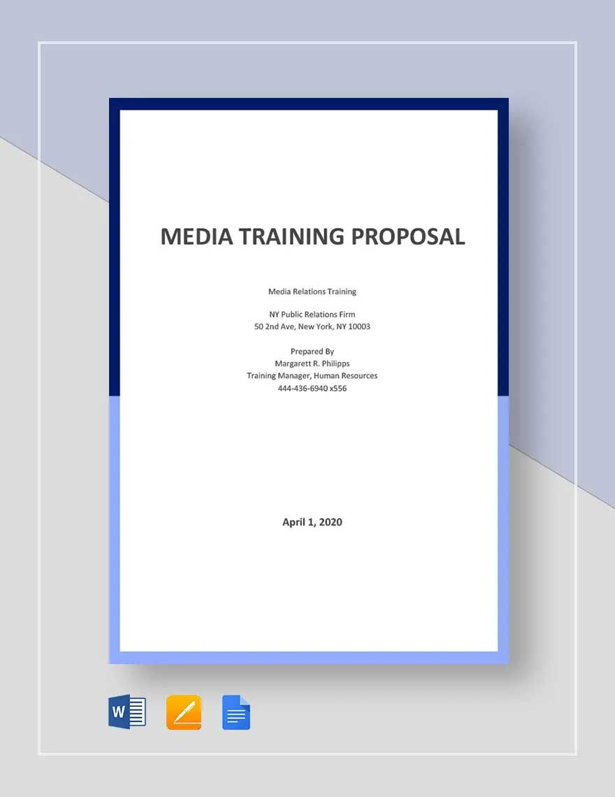 Media Training Proposal Template