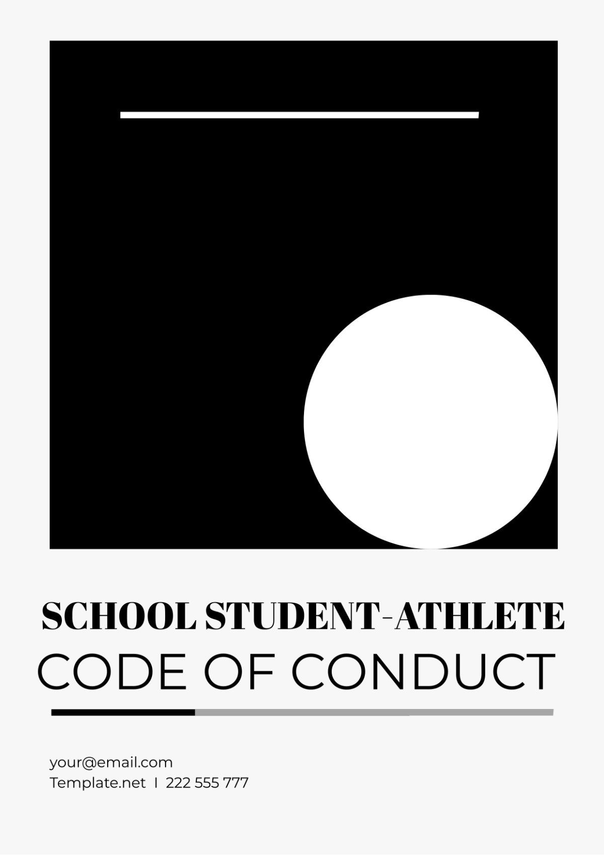 Free School Student-Athlete Code of Conduct Template