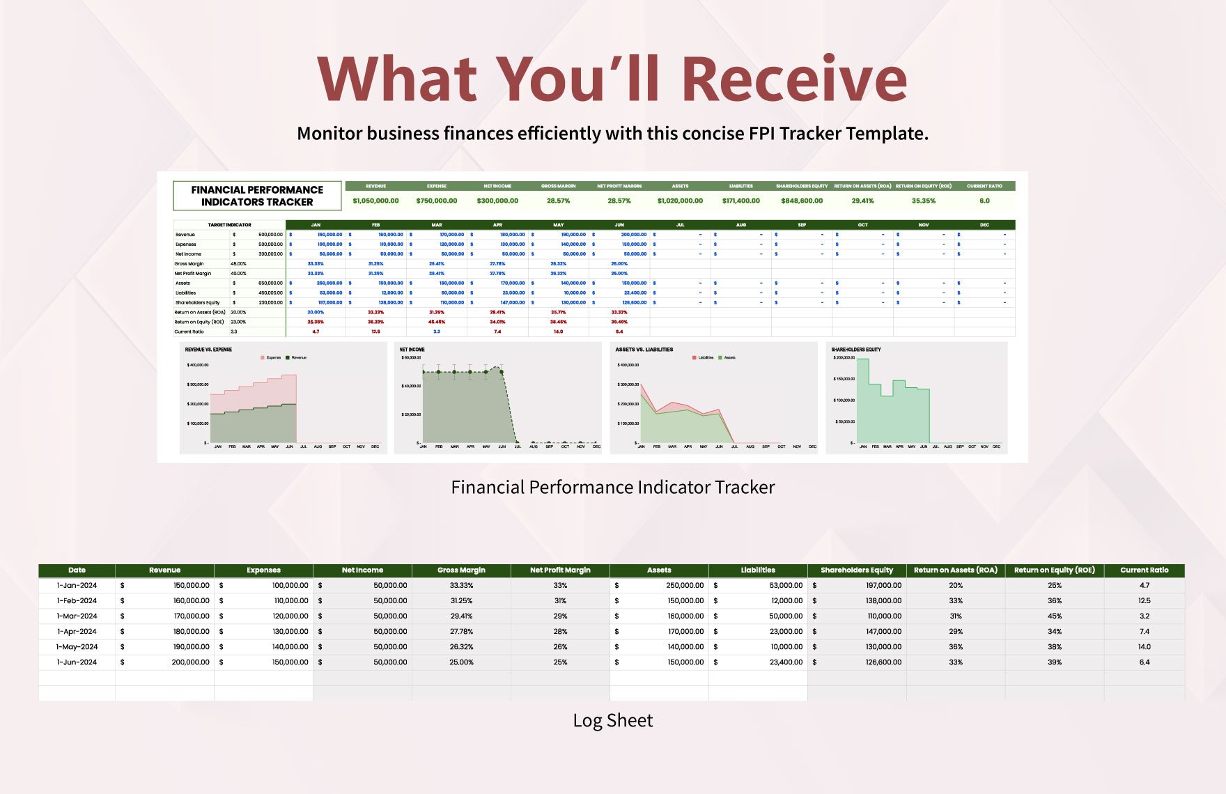 Financial Performance Indicators (FPI) Tracker Template