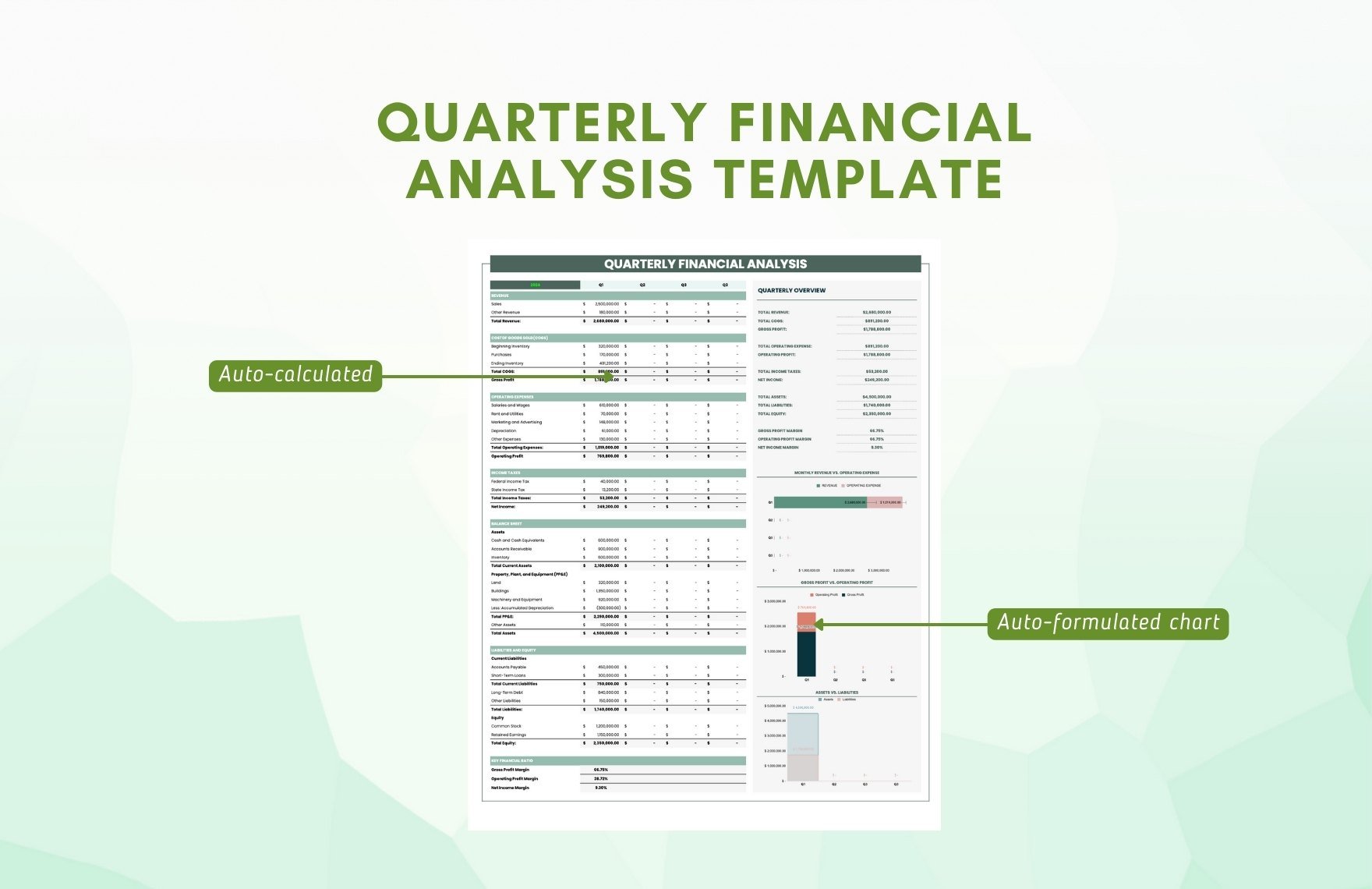Quarterly Financial Analysis Template