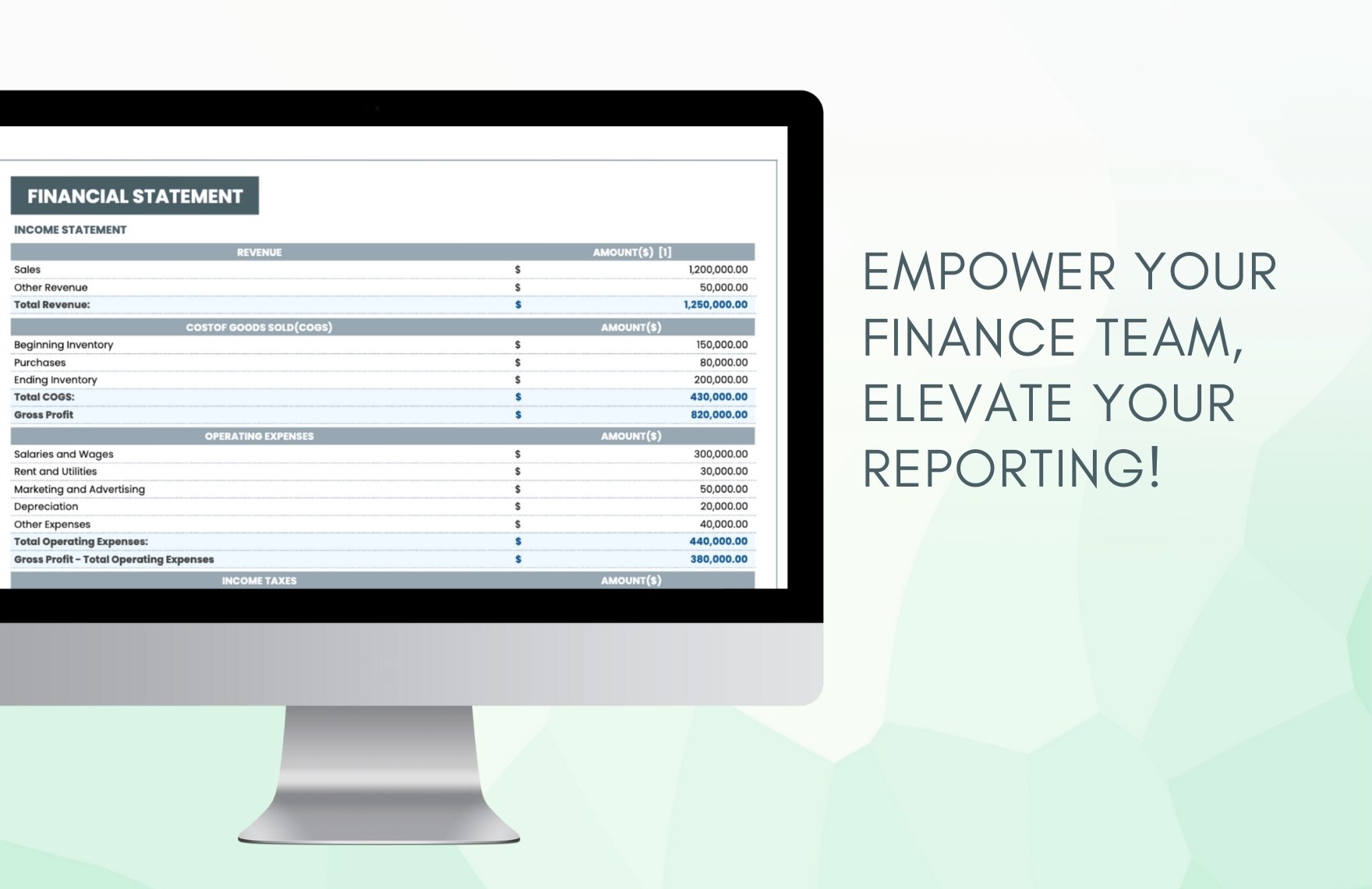 Financial Statement Automation Template
