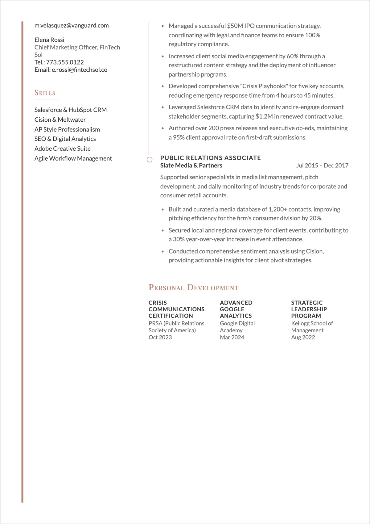 Free CV Client Communication ATS CV Template, AI CV Builder