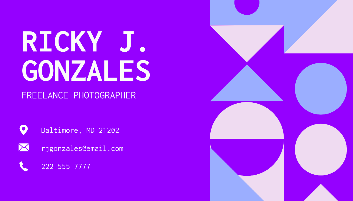 Freelancer Business Card Template