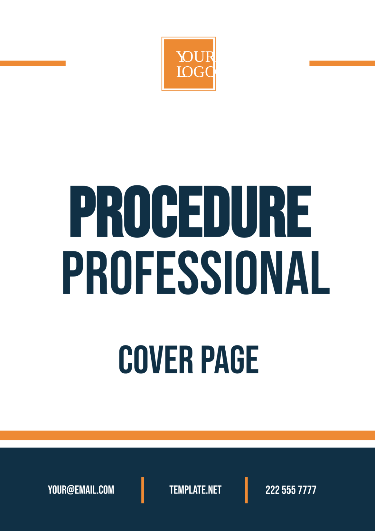 Procedure Professional Cover Page Template