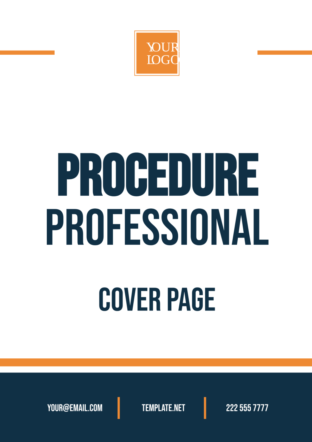 Procedure Professional Cover Page Template