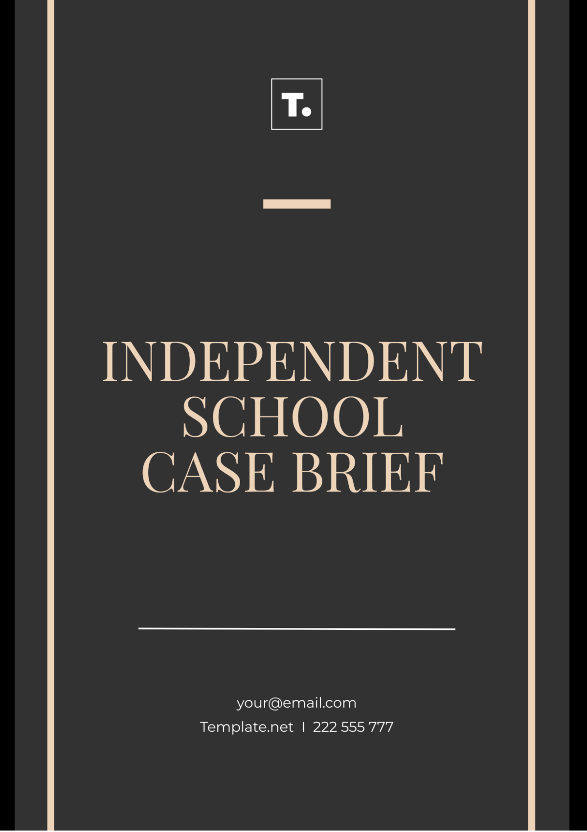Free Independent School Case Brief Template