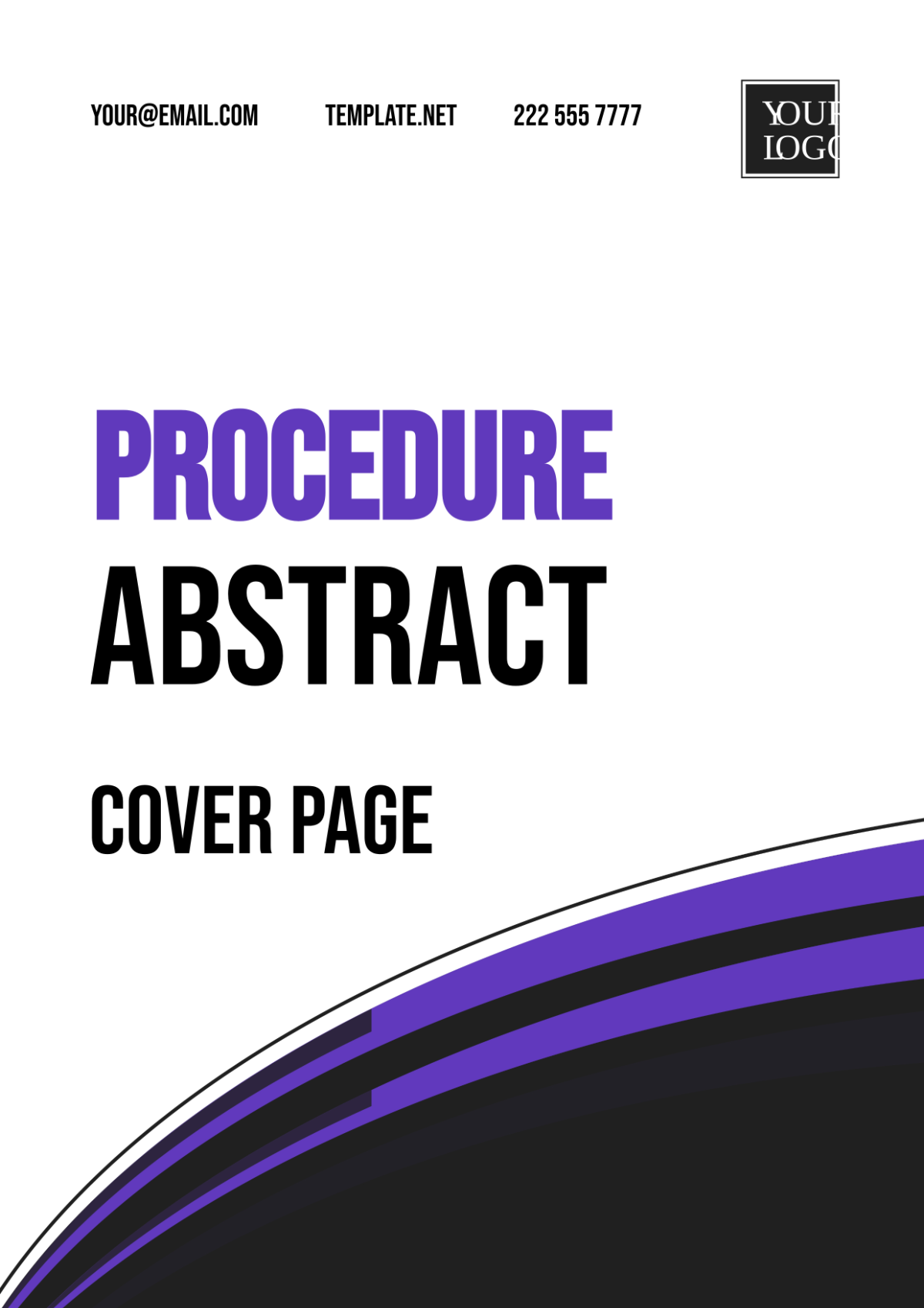 Procedure Abstract Cover Page