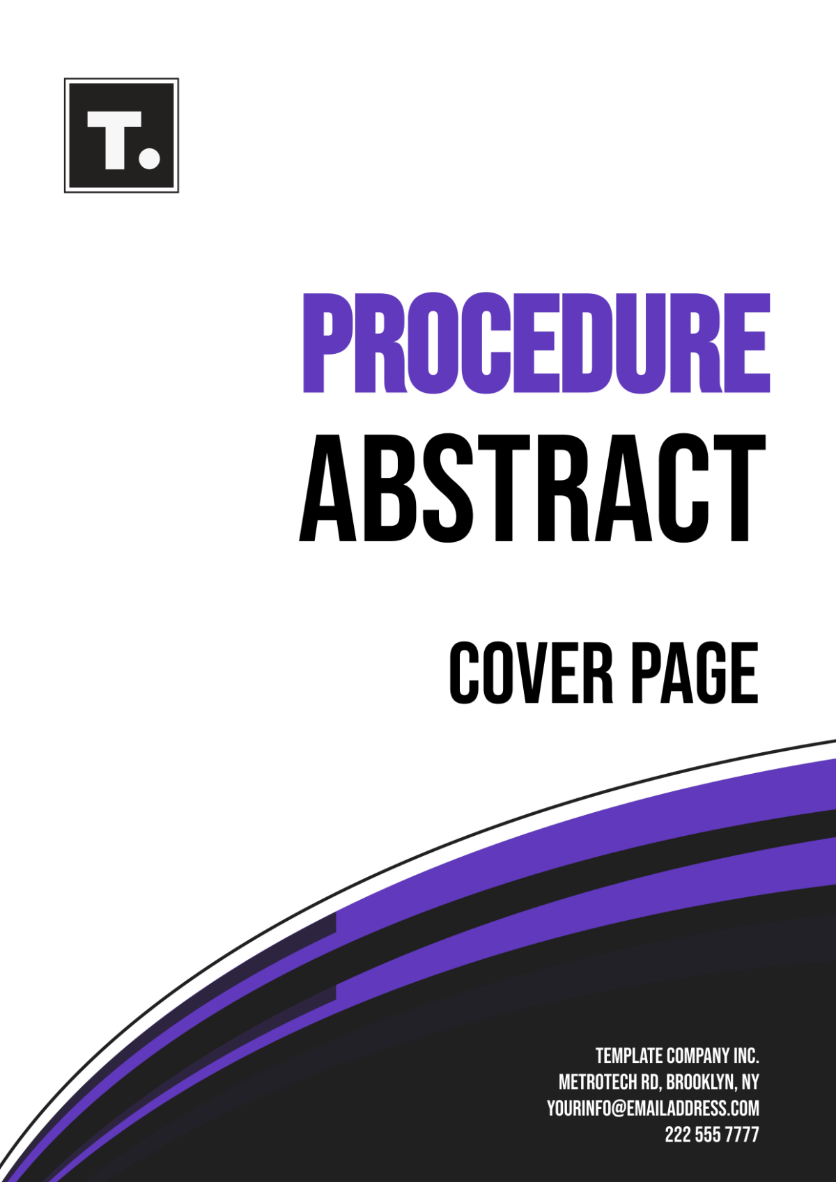 Procedure Abstract Cover Page
