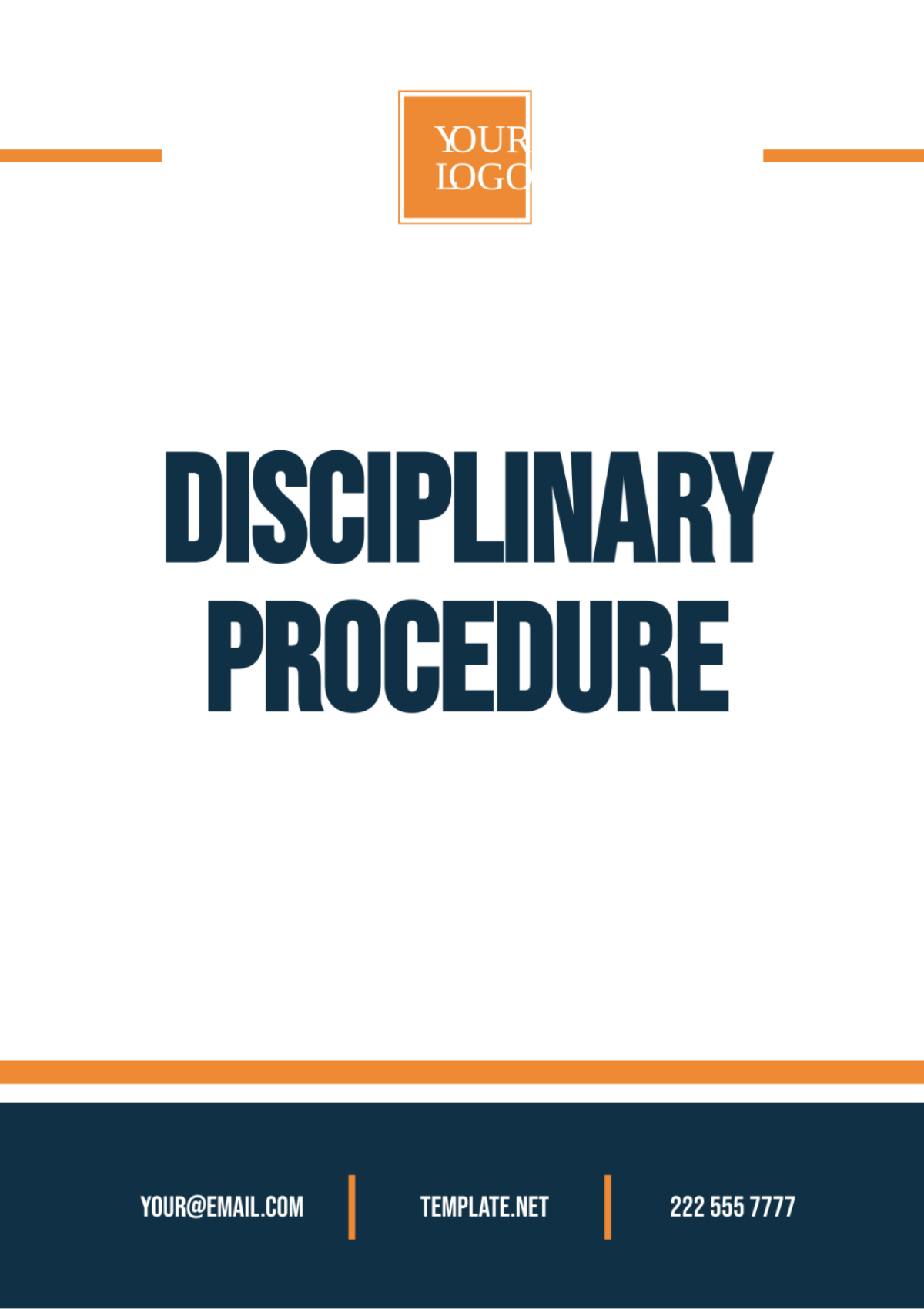 Disciplinary Procedure Template