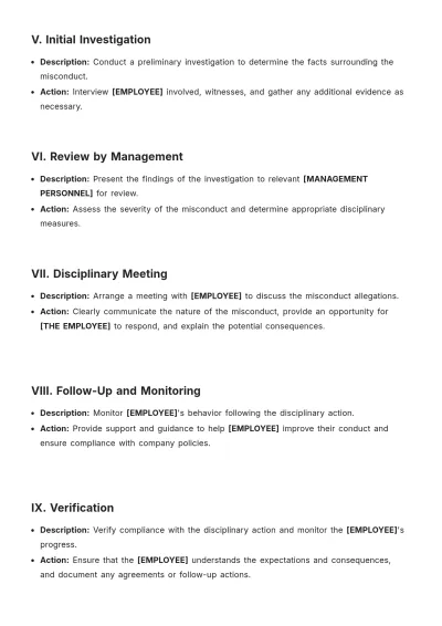 Free Disciplinary Procedure Template to Edit Online