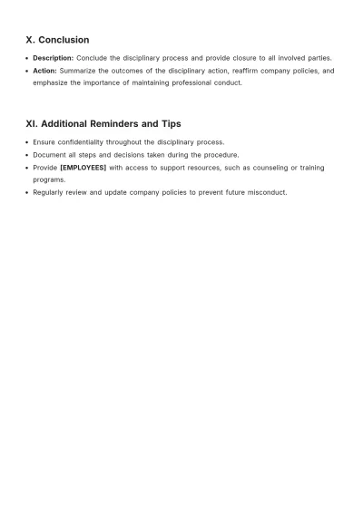 Free Disciplinary Procedure Template to Edit Online