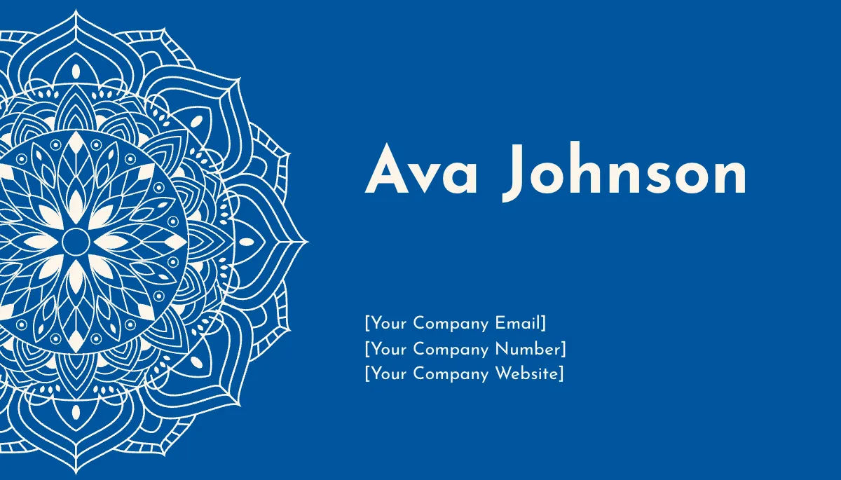 Free Mandala Business Card Template to Edit Online