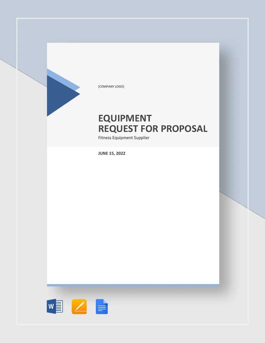 Equipment Request for Proposal Template in Word, Google Docs, Apple Pages