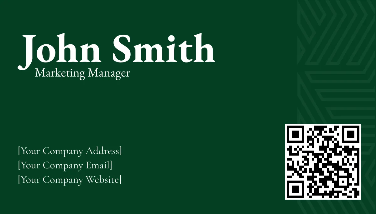 Free QR code Business Card Template to Edit Online