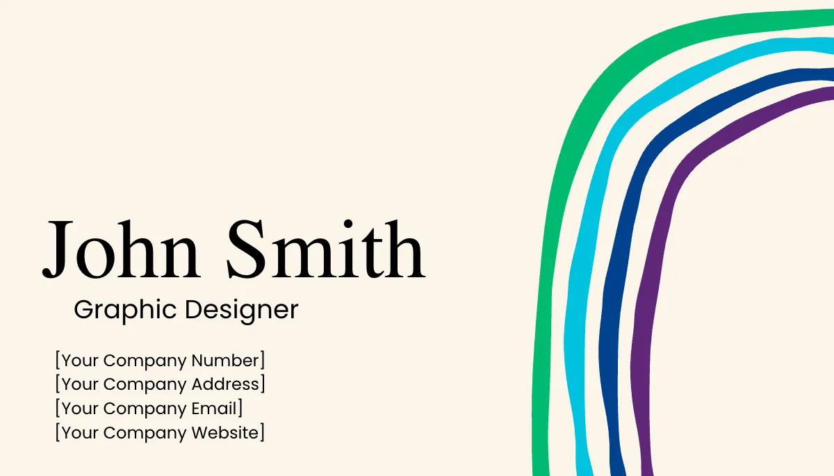Free Rainbow Business Card Template to Edit Online