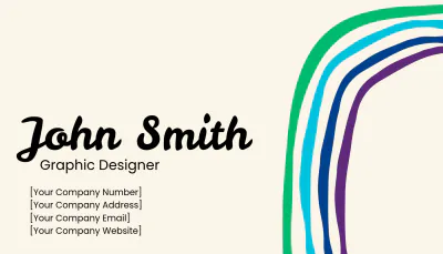 Free Rainbow Business Card  to Edit Online