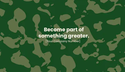 Free Army Recruiter Business Card  to Edit Online