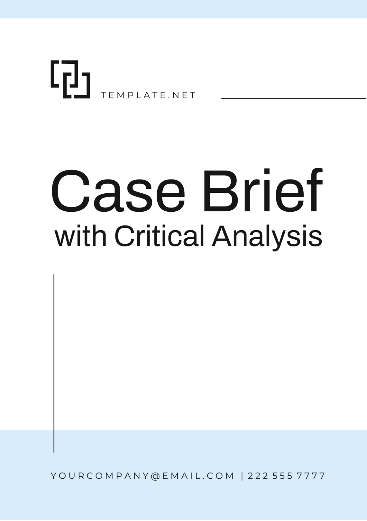 Free Case Brief with Critical Analysis Template