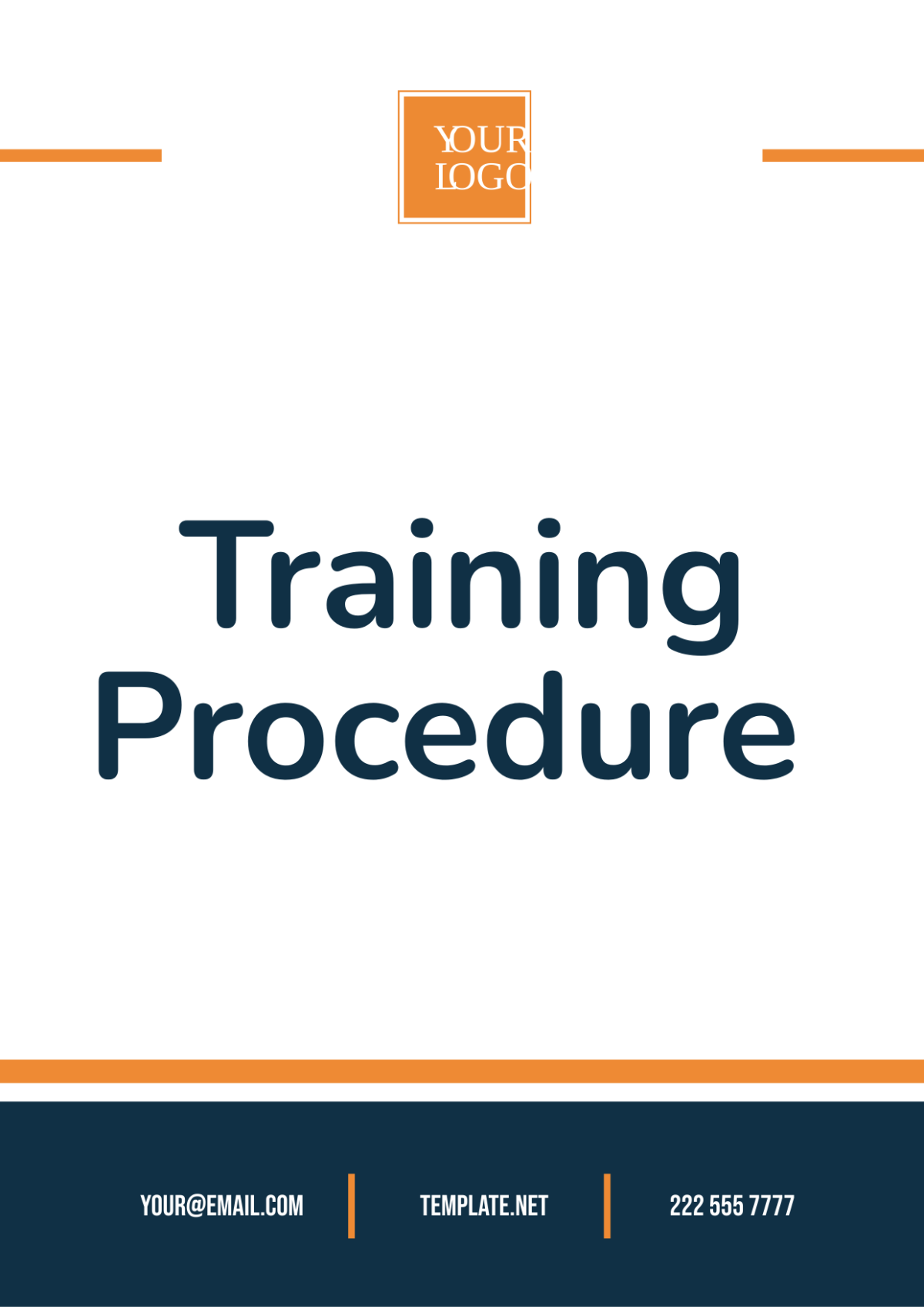 Free Training Procedure Template
