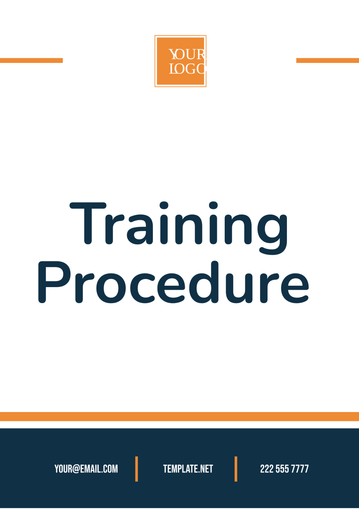 Training Procedure Template - Edit Online & Download