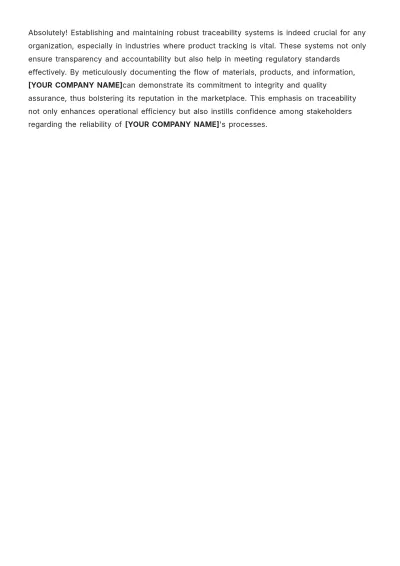 Free Traceability Procedure Template to Edit Online