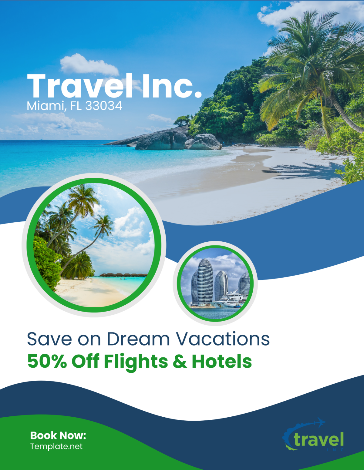 Free Travel Agency Advertising Flyer Template