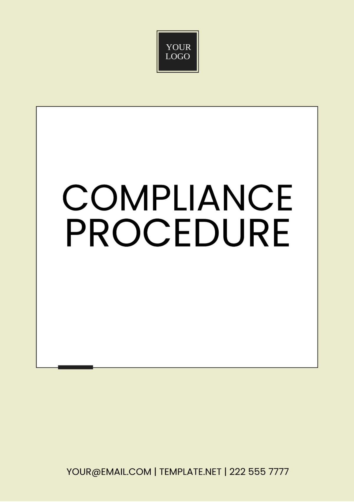 Compliance Procedure Templates