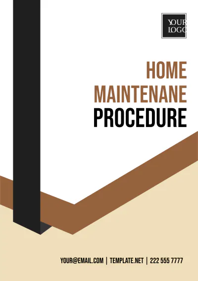 Free Home Maintenance Procedure Template to Edit Online