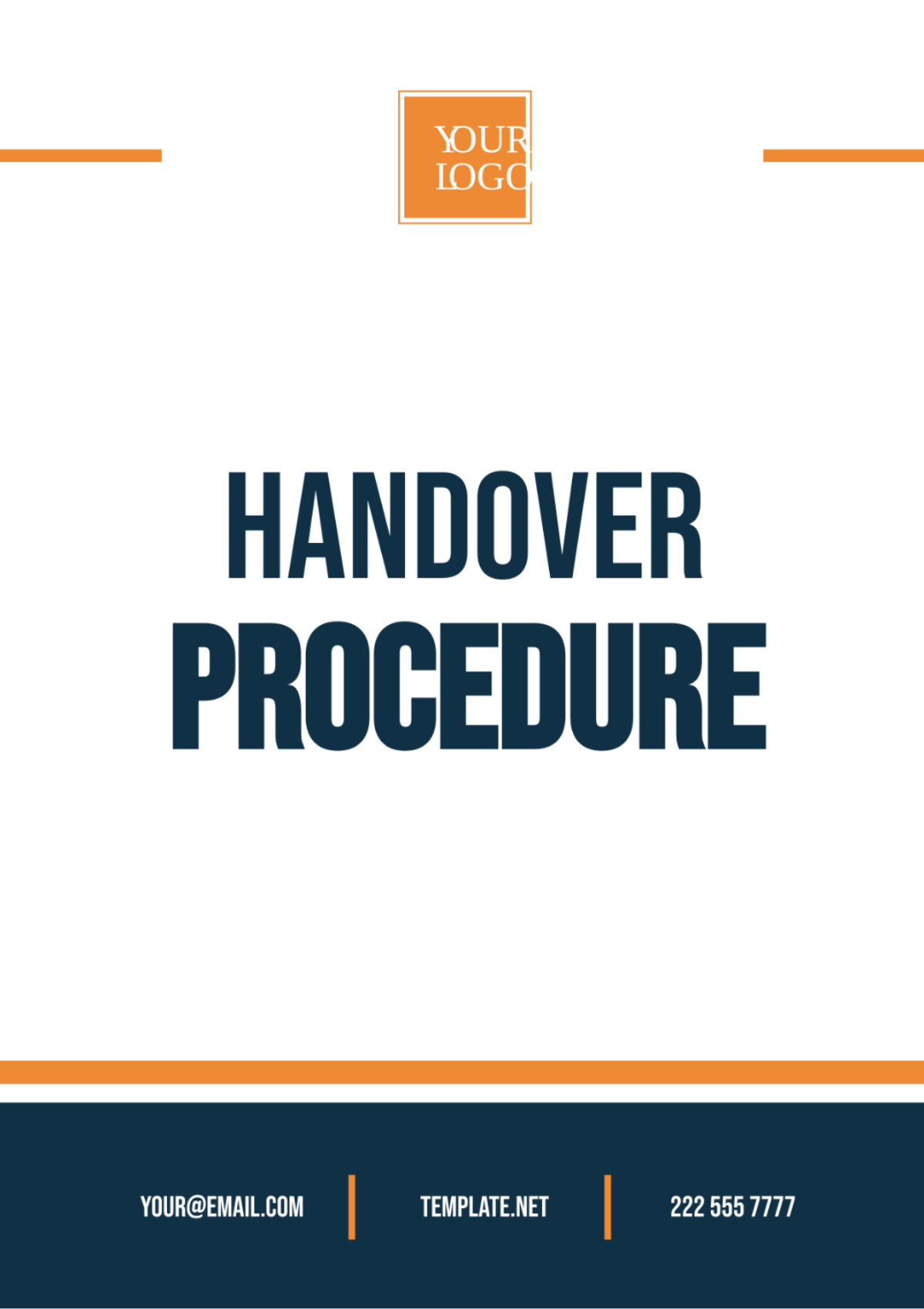 Free Handover Procedure Template