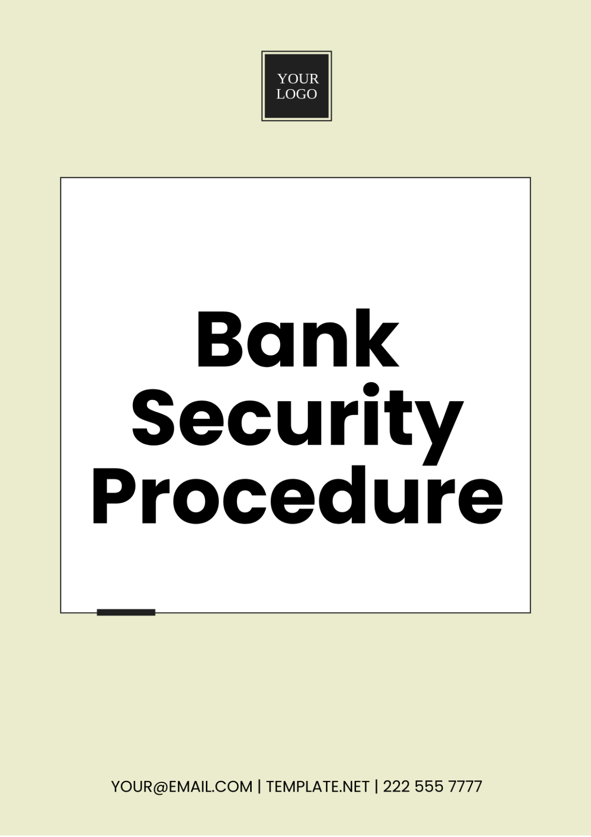 Bank Security Procedure Template