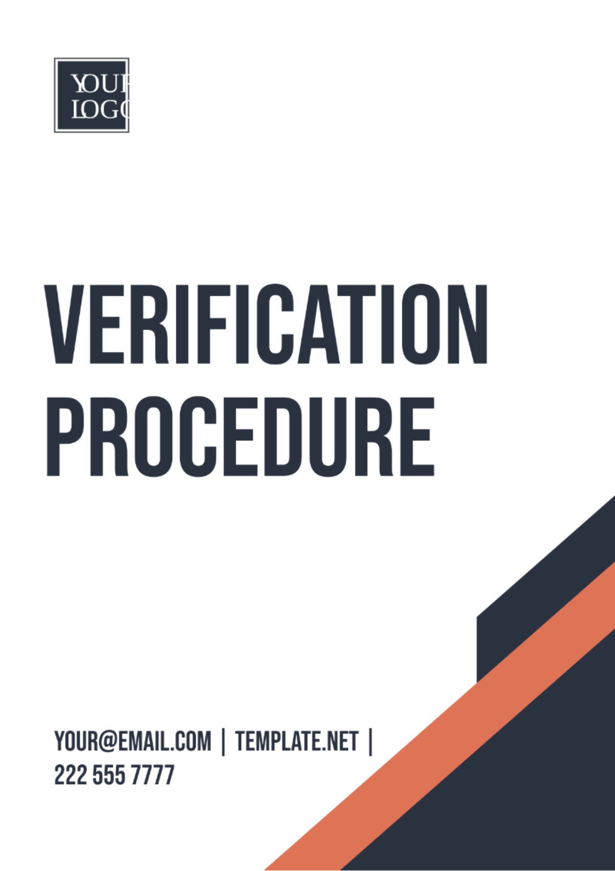 Free Verification Procedure Template