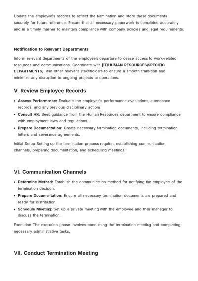 Free Termination Procedure Template to Edit Online