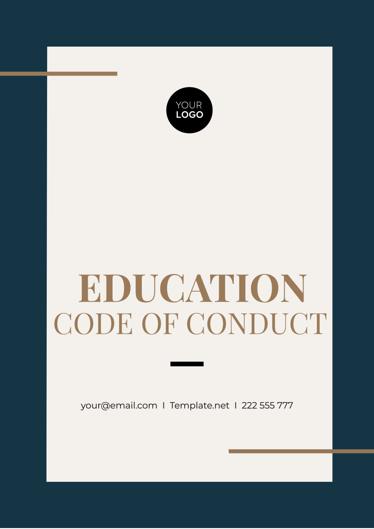 Free Education Code of Conduct Template