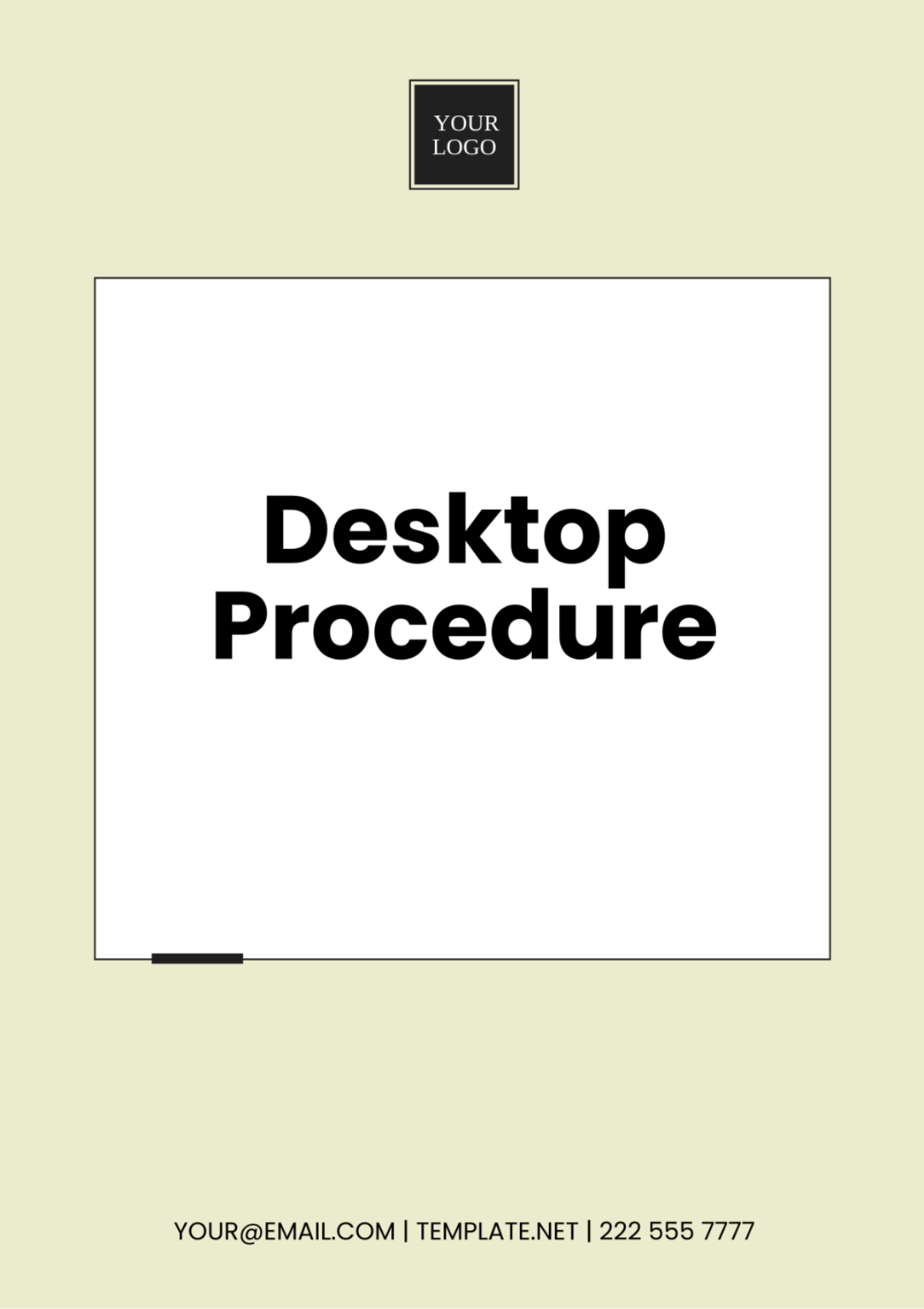 Free Desktop Procedure Template