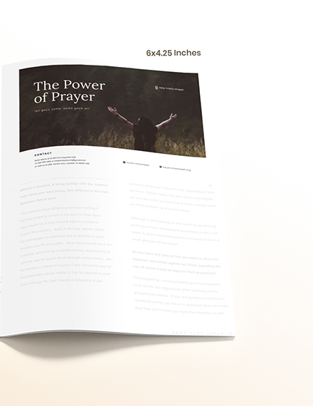 Prayer Church Magazine Ads Template - InDesign, PSD | Template.net