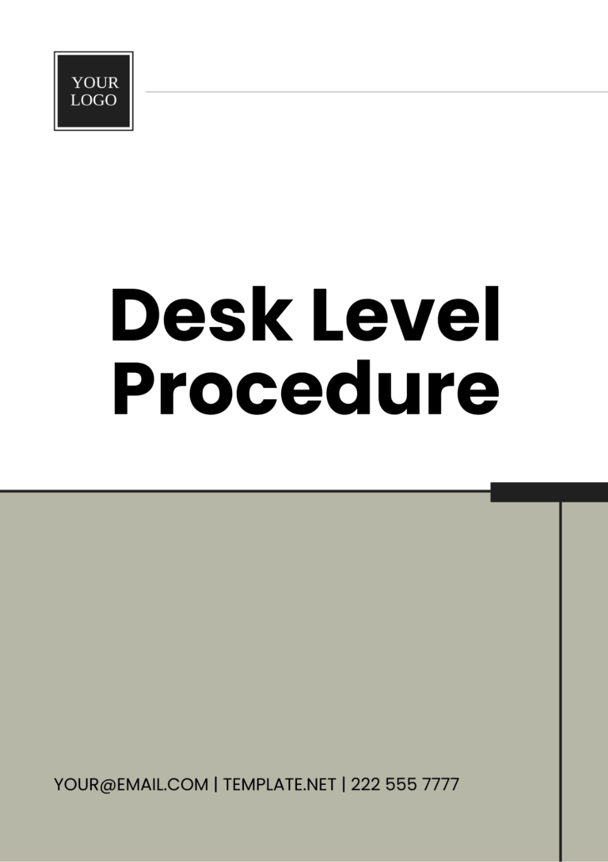 Free Desk Level Procedure Template