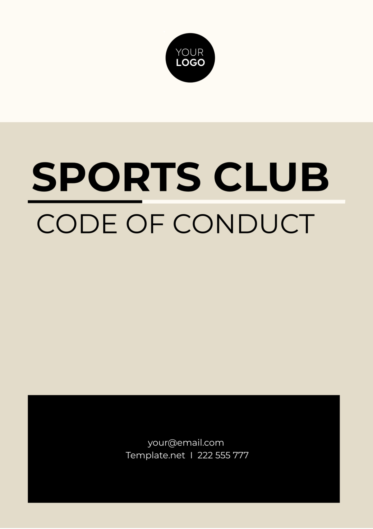 Sports Club Code of Conduct Template