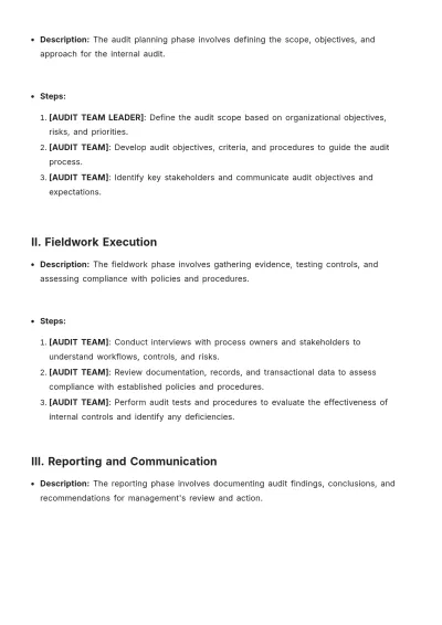 Free Internal Audit Procedure Template to Edit Online