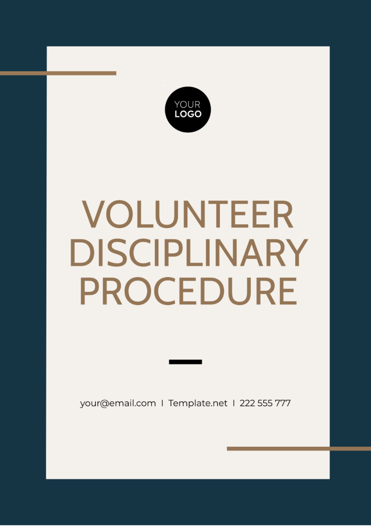 Volunteer Disciplinary Procedure Template