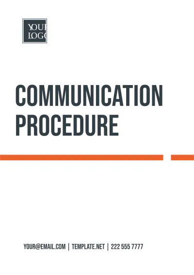 Free Communication Procedure Template to Edit Online