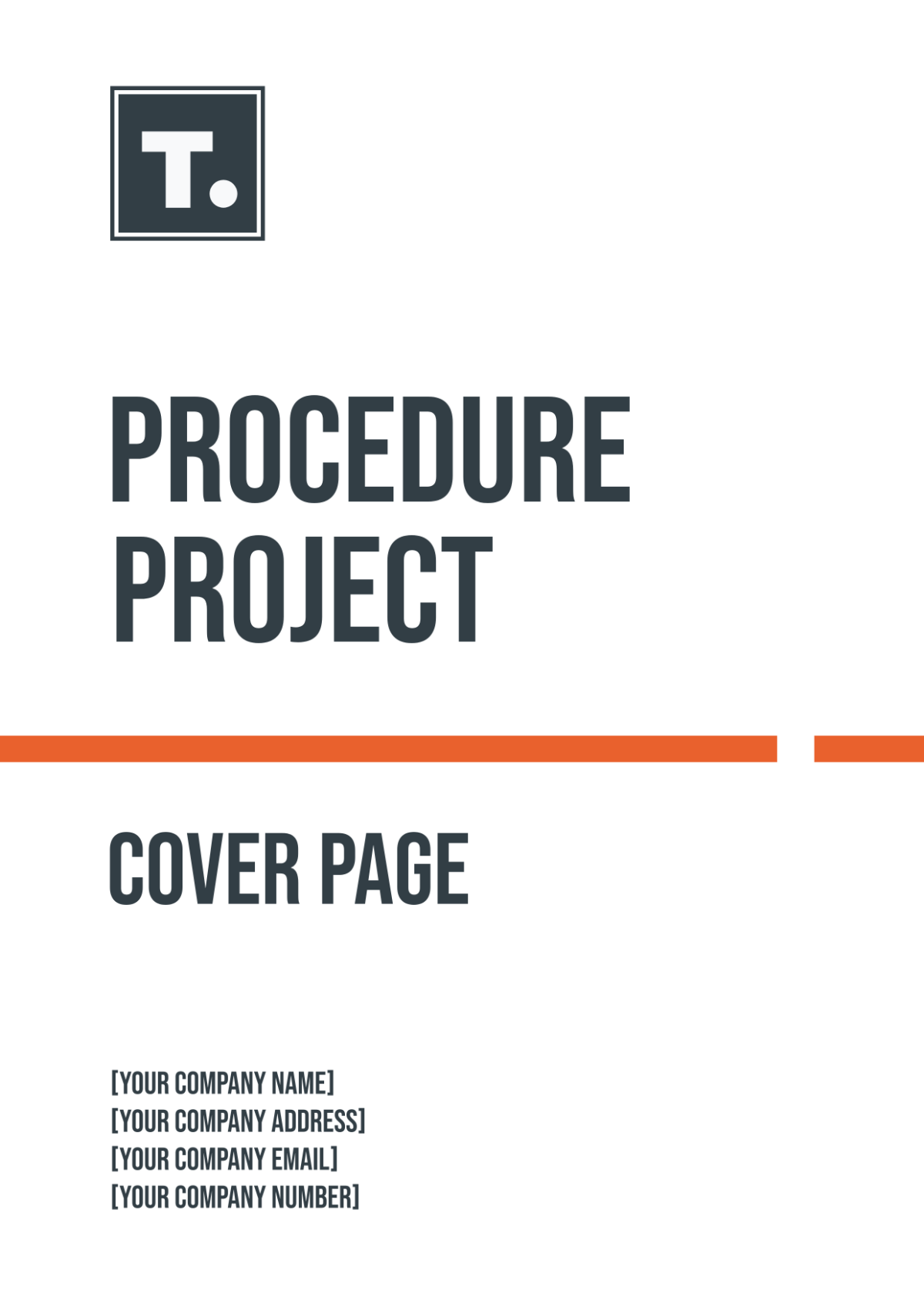 Procedure Project Cover Page