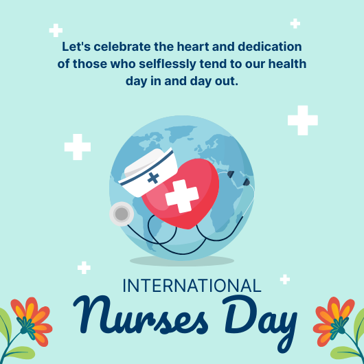 Free  International Nurses Day LinkedIn Post Template