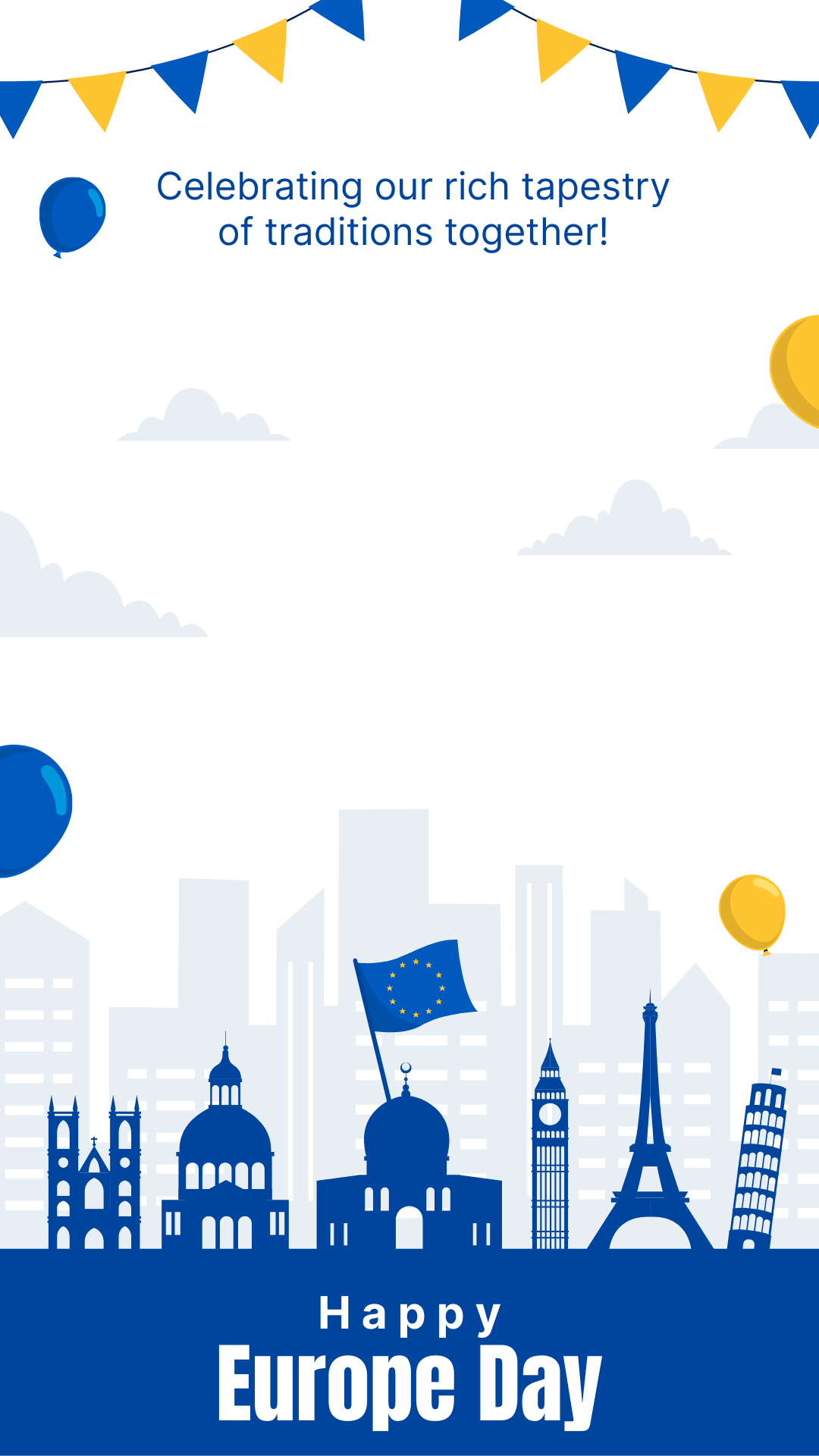 Free  Europe Day  Snapchat Geofilter Template