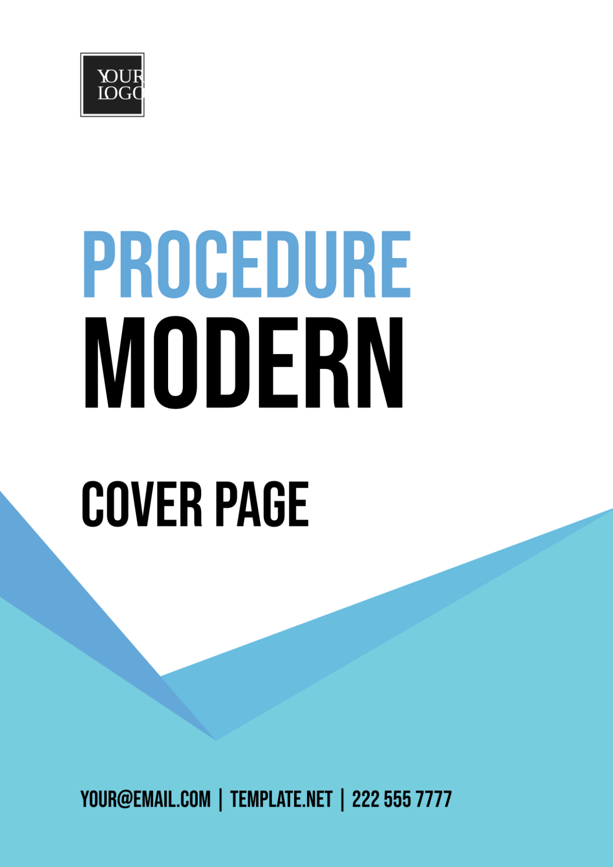 Free Procedure Modern Cover Page Template