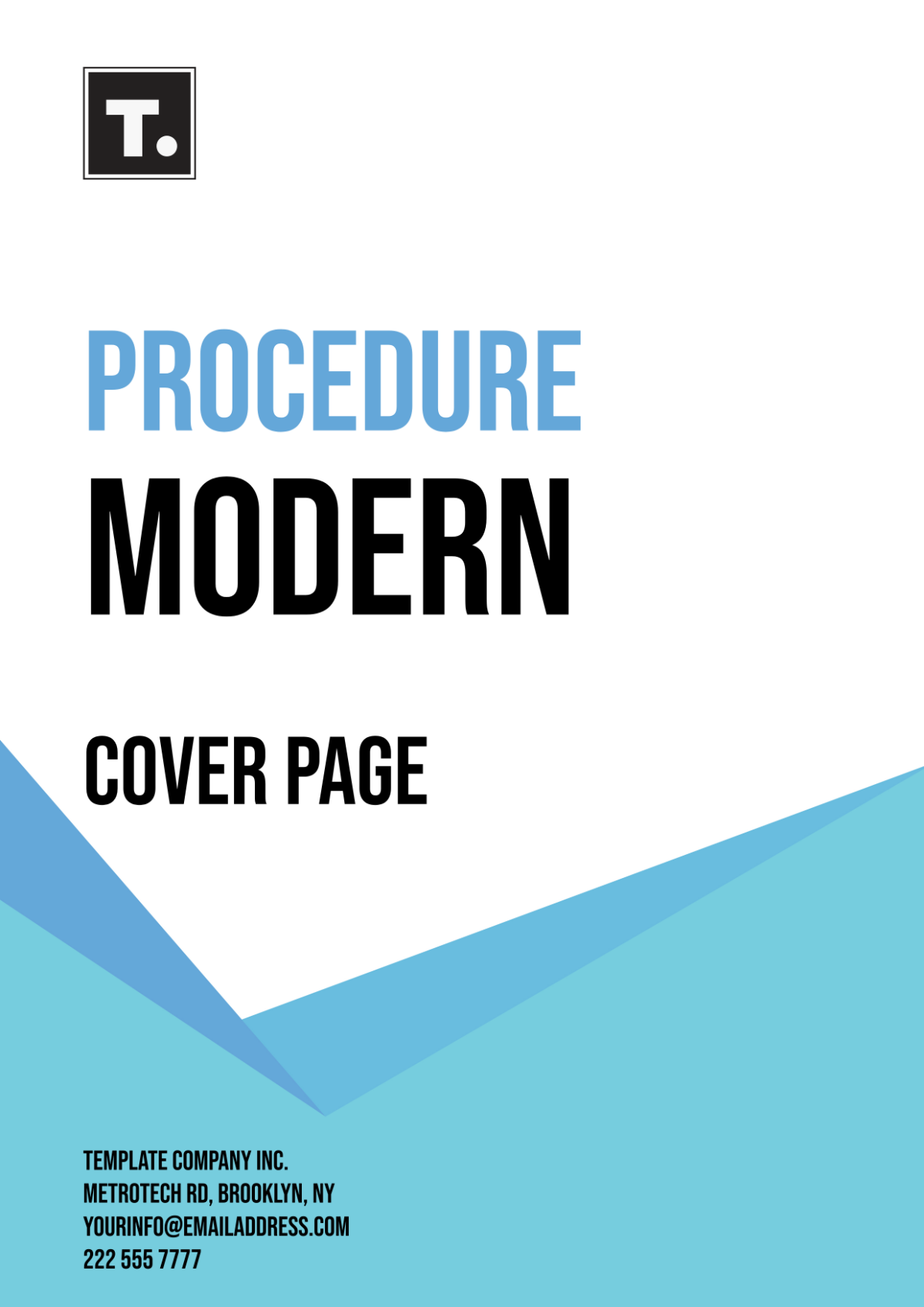 Procedure Modern Cover Page