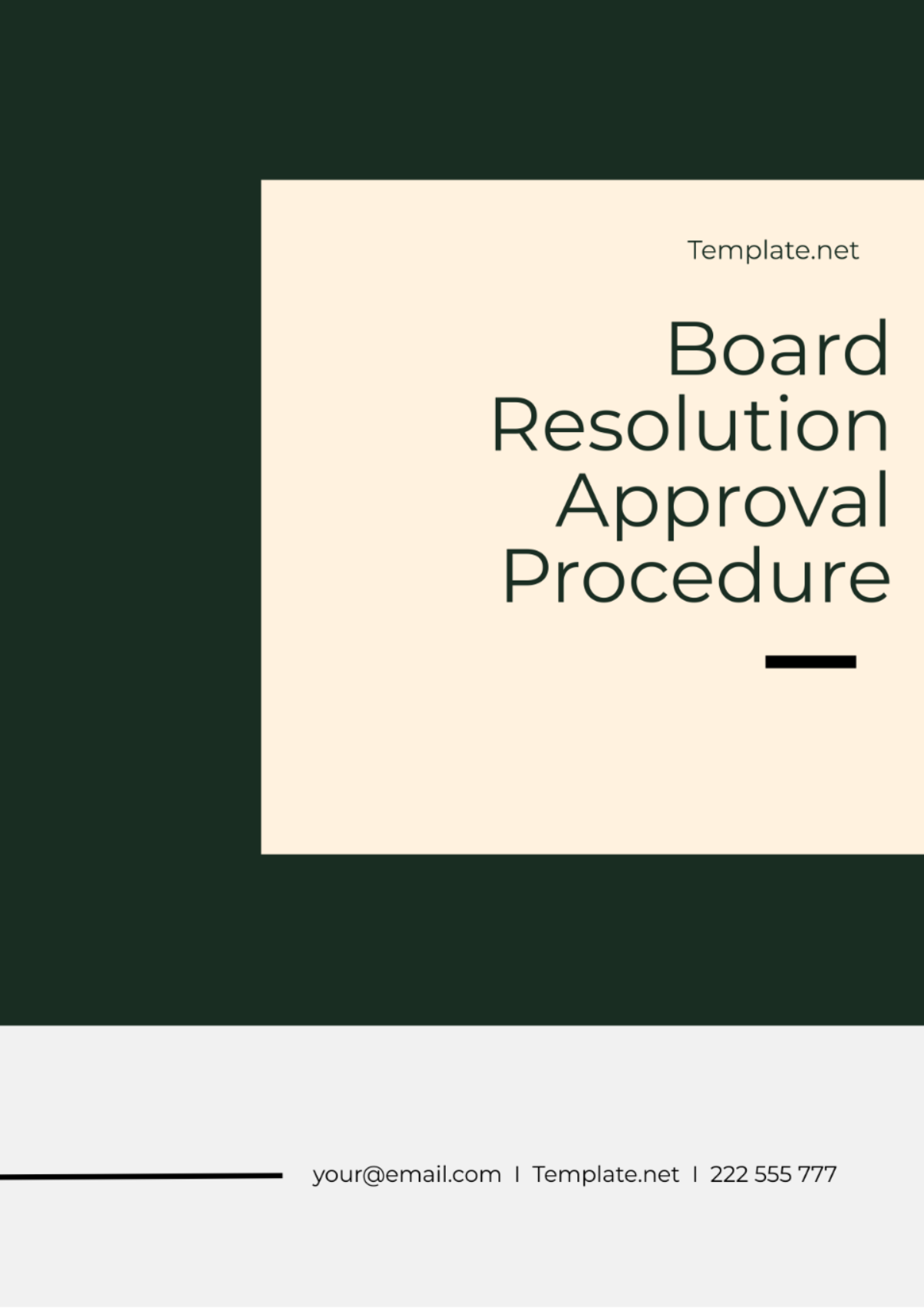 Board Resolution Approval Procedure Template