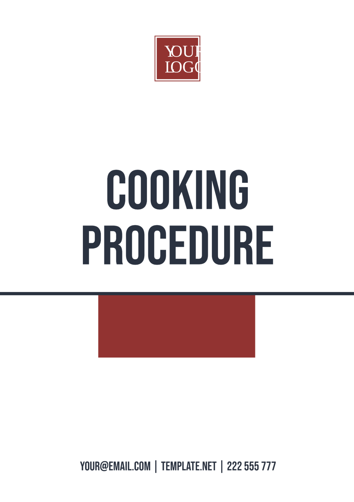 Cooking Procedure Template