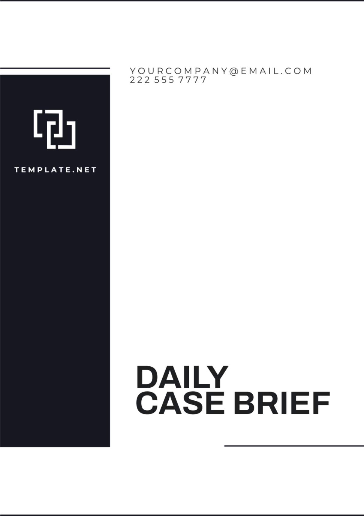 Free Daily Case Brief Template