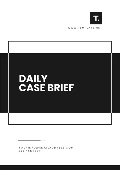 Free Daily Case Brief Template to Edit Online
